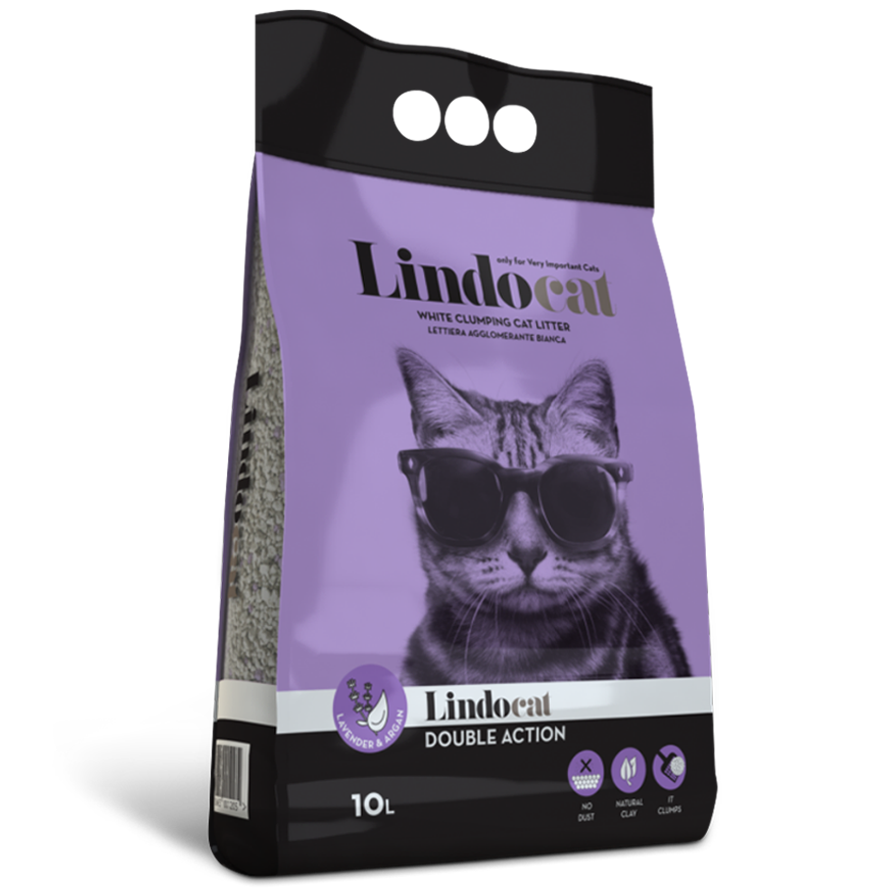 Lindocat Double Action Lavender Clumping Cat Litter - Shaking Tails